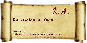 Keresztessy Apor névjegykártya